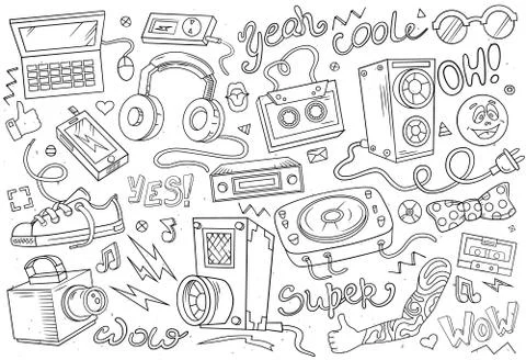Abstract vector illustration of music Stock Illustration