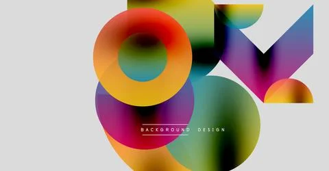 Abstract vector illustration. Overlapping colorful shapes create dynamic イラスト素材