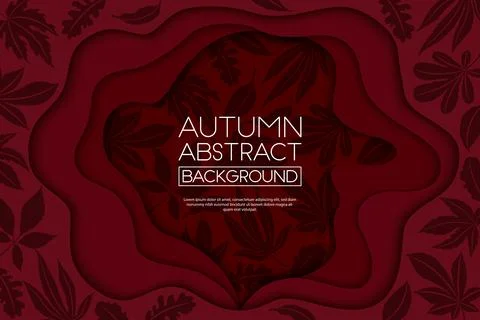 Abstract vector illustration with pattern from autumn leaves silhouettes is.. Illustrazione stock