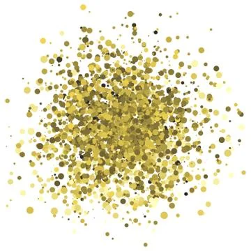 Abstract vector illustration of random golden dots Stock Illustration