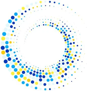 Abstract vector illustration of randomly scattered colorful dots, festive spi Stock Illustration