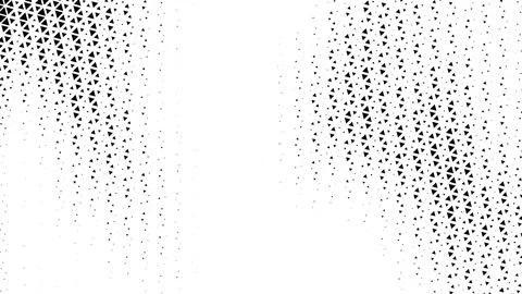 Abstract vector illustration with a scattering of black triangles on a whit.. Stock Illustration