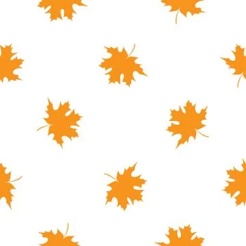 Abstract Vector Illustration Seamless Pattern Background with Falling Autumn Stock Illustration