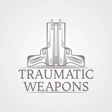 Abstract vector illustration of traumatic weapons Design elements with gra... Stock Photos