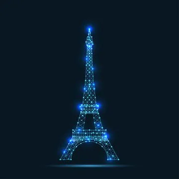 Abstract vector Illustration wireframe telecommunications signal transmitter, Ilustração Stock