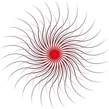 Abstract vector image on the basis of divergent, convergent rays Illustrazione stock