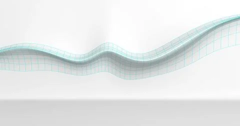 Abstract vector image of a curved line in light gray color. Stock Illustration