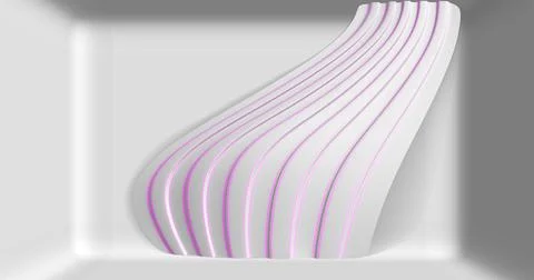 Abstract vector image of a curved line in light gray color. Stock Illustration