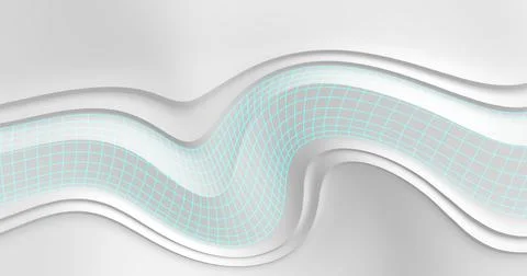 Abstract vector image of a curved line in light gray color. Illustrazione stock