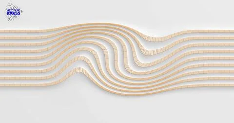 Abstract vector image of a curved line in light gray color. Stock Illustration