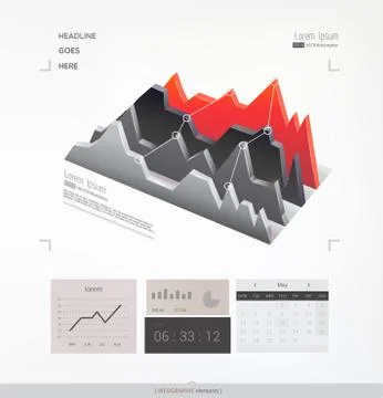 Abstract vector infographic element Stock Illustration