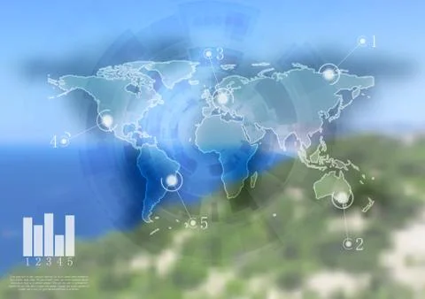 Abstract vector infographics design. Gradient mesh Stock Illustration