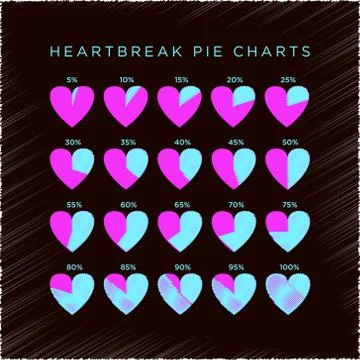 Abstract vector infographics, pie chart, drawing the percentage from 5% perce Stock Illustration