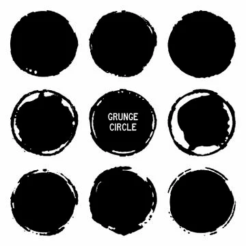 Abstract vector ink frames on white background Illustrazione stock