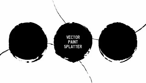 Abstract vector ink frames on white background Illustrazione stock