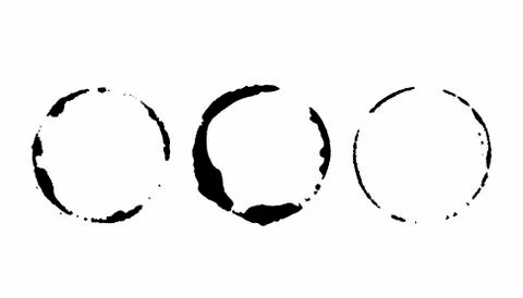 Abstract vector ink frames on white background Illustrazione stock