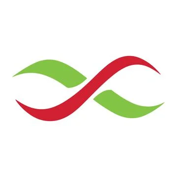 Abstract Vector Intertwined Shapes Infinity Symbol Icon or Logo Design Templa Stock Illustration