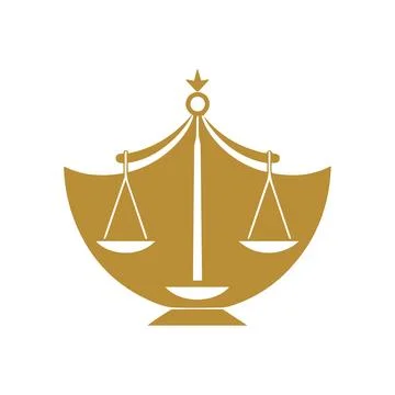 Abstract Vector Justice Scale Icon Set Design Template Stock Illustration