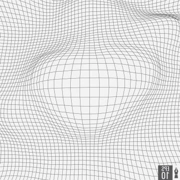 Abstract vector landscape background. Cyberspace grid. 3d technology Stock Illustration