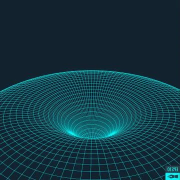 Abstract vector landscape background. Cyberspace grid. 3d technology Иллюстрация