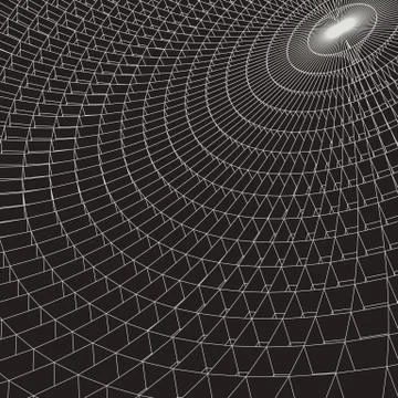 Abstract vector landscape background. Cyberspace grid. 3d technology Illustrazione stock