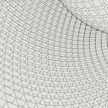 Abstract vector landscape background. Cyberspace grid. 3d technology Illustrazione stock