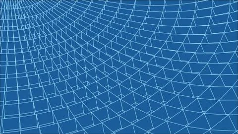 Abstract vector landscape background. Cyberspace grid. 3d technology Stock Illustration