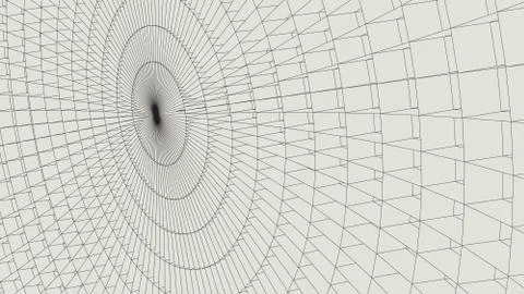 Abstract vector landscape background. Cyberspace grid. 3d technology Stock Illustration