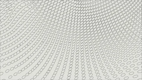 Abstract vector landscape background. Cyberspace grid. 3d technology Illustrazione stock