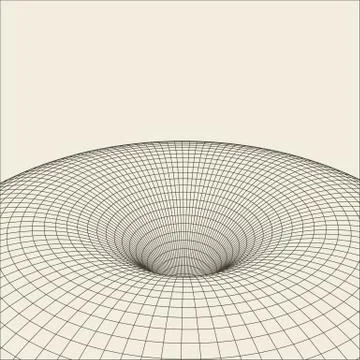 Abstract vector landscape background. Cyberspace grid. 3d technology Stock Illustration