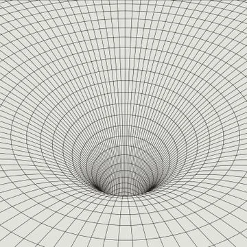 Abstract vector landscape background. Cyberspace grid. 3d technology Stock Illustration