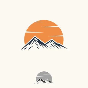 Abstract vector landscape nature or outdoor mountain Stock Illustration