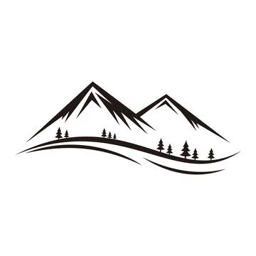 Abstract vector landscape nature or outdoor mountain Stock Illustration