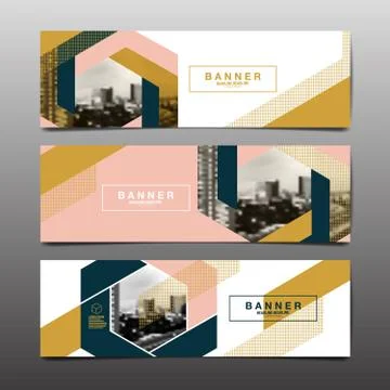 Abstract vector layout background set. Stock Illustration