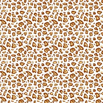 Abstract vector leopard print. Seamless pattern in brown colors. Stock Illustration