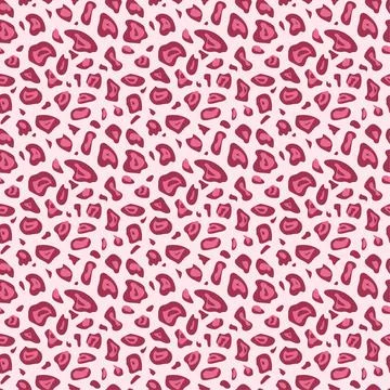 Abstract vector leopard print. Seamless pattern in pink colors. Illustrazione stock