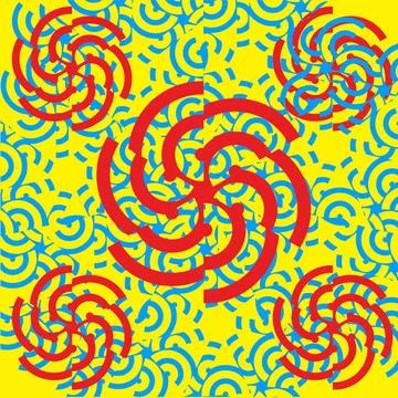 Abstract Vector Lines Vector - Colorful wavy / curvy abstract ornament sea... Foto stock