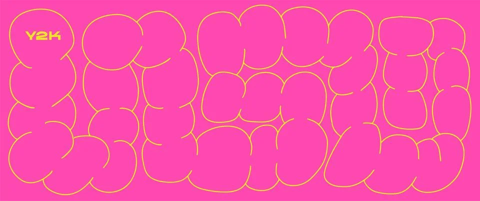 Abstract vector liquid organic blobs chain. Irregular shape liquid long element 스톡 일러스트