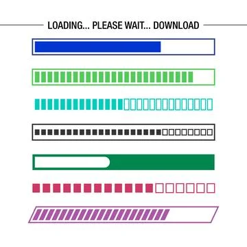 Abstract Vector Loading Colorful Icon Design Template Stock Illustration