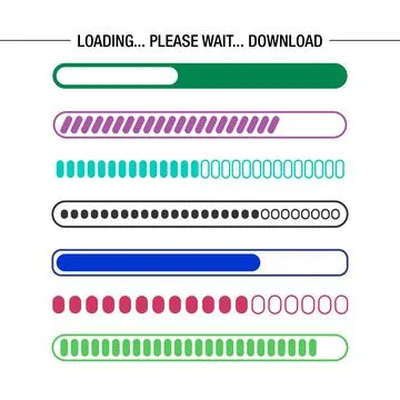 Abstract Vector Loading Colorful Icon Design Template Stock Illustration
