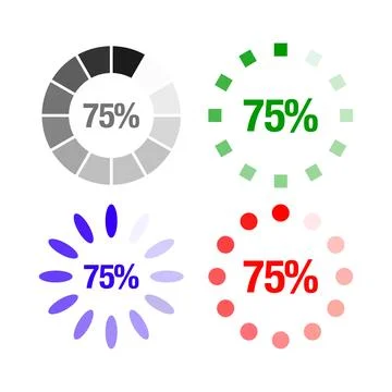 Abstract Vector Loading Colorful Icon Design Template Stock Illustration