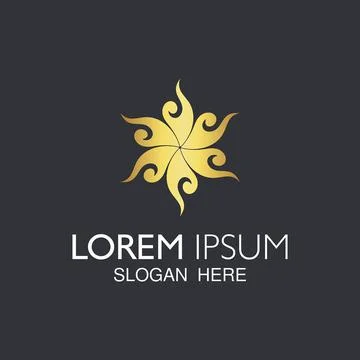 Abstract vector for logo design with fire and flower element Stock Illustration