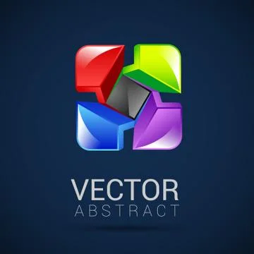 Abstract vector logo design template abstract isolated corporate concept Stock Illustration