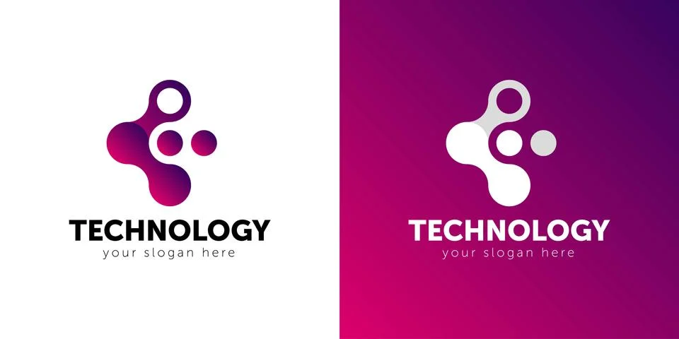 Abstract Vector Logo Design Template. Creative Blue Industrial Concept Icon Stock Illustration