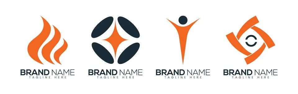 Abstract Vector Logo Design Template Stock Illustration