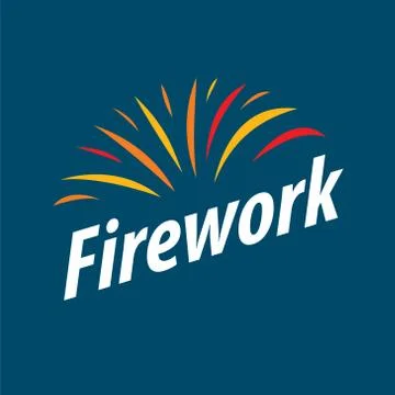 Abstract vector logo multicolored fireworks 스톡 일러스트