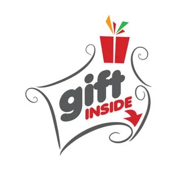 Abstract vector logo with patterns for gifts イラスト素材