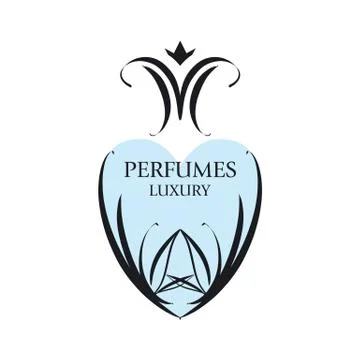 Abstract vector logo with patterns for perfumery 스톡 일러스트