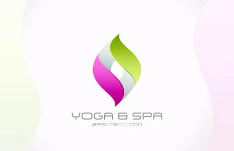 Abstract vector logo template for spa, yoga, cosmetics, medicine, pharmacy Stock Illustration