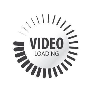 Abstract vector logo video loading Stock Illustration